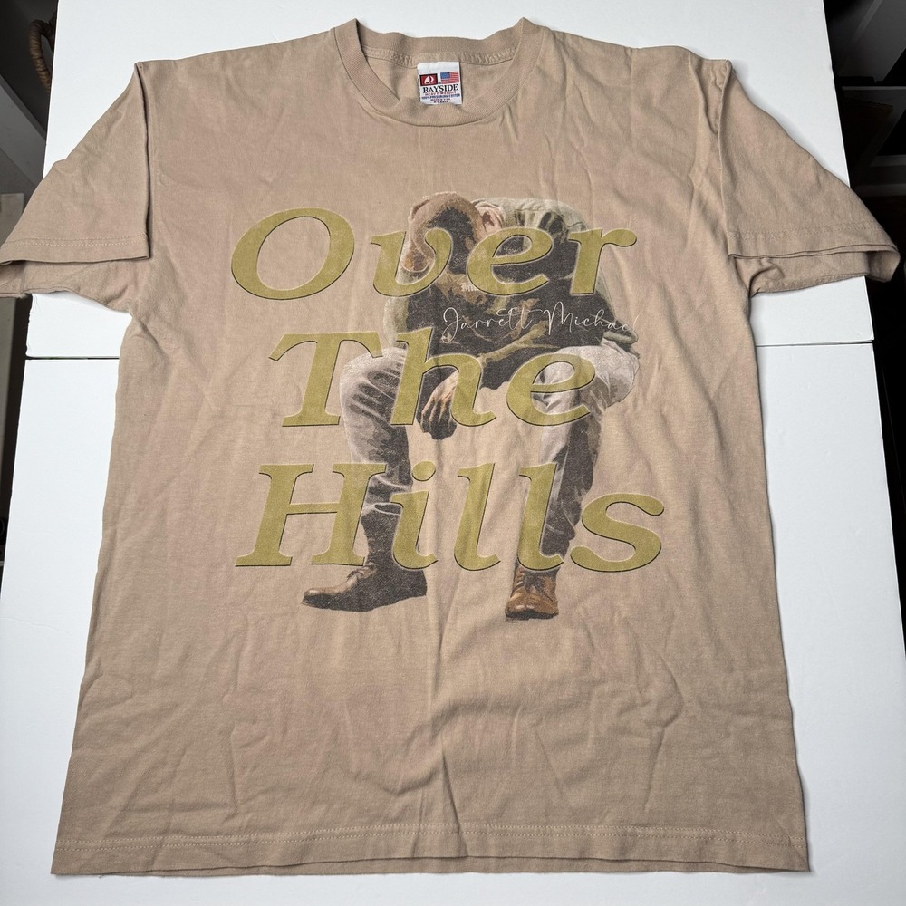 Jarrett Michael Over the Hills‎ Shirt Men sz XL Bayside Heavyweight Cotton
